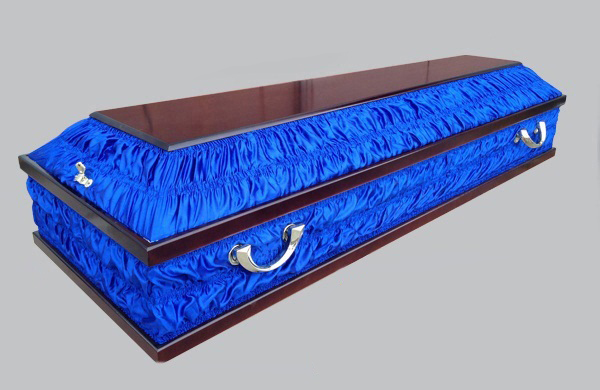  Ритуальный гроб синий