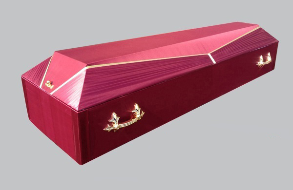 Ритуальный гроб обитый розовый